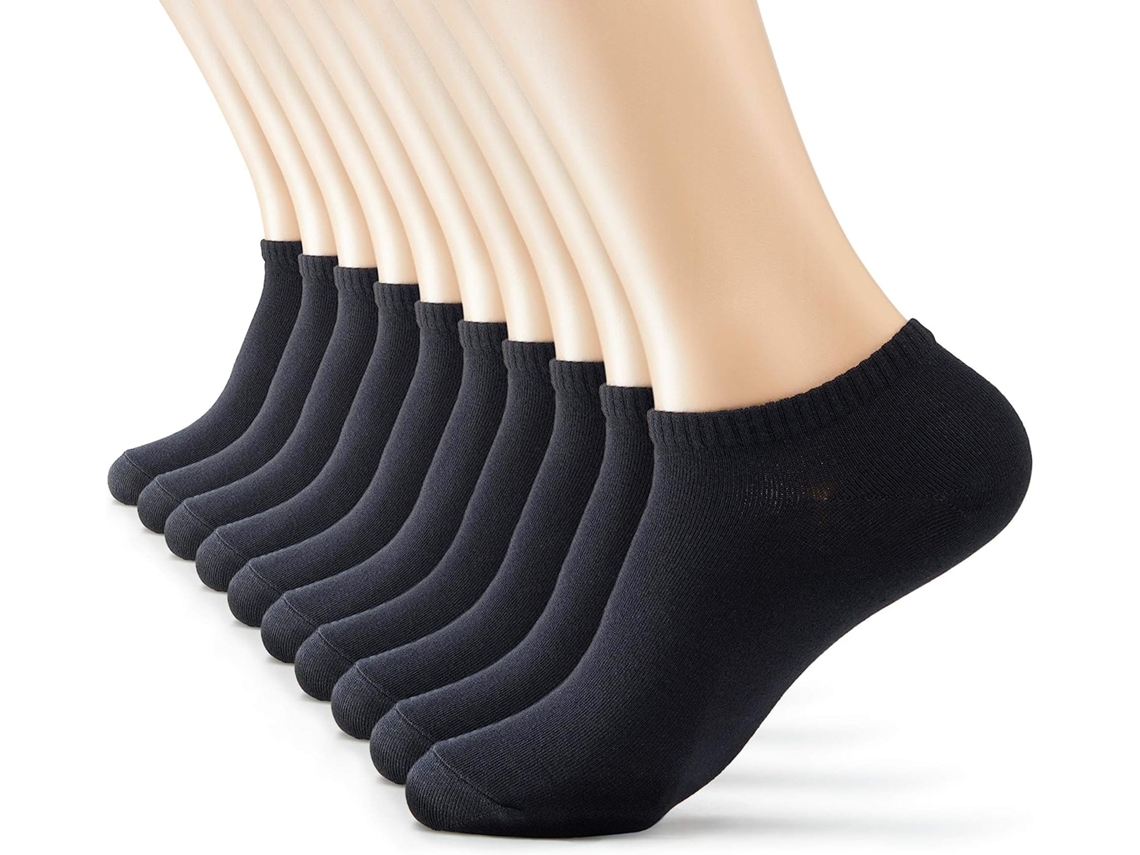 10 Pares de Meias de Algodão Justas Respiráveis e Grossas Almofadadas Até O Tornozelo para Homens e Mulheres