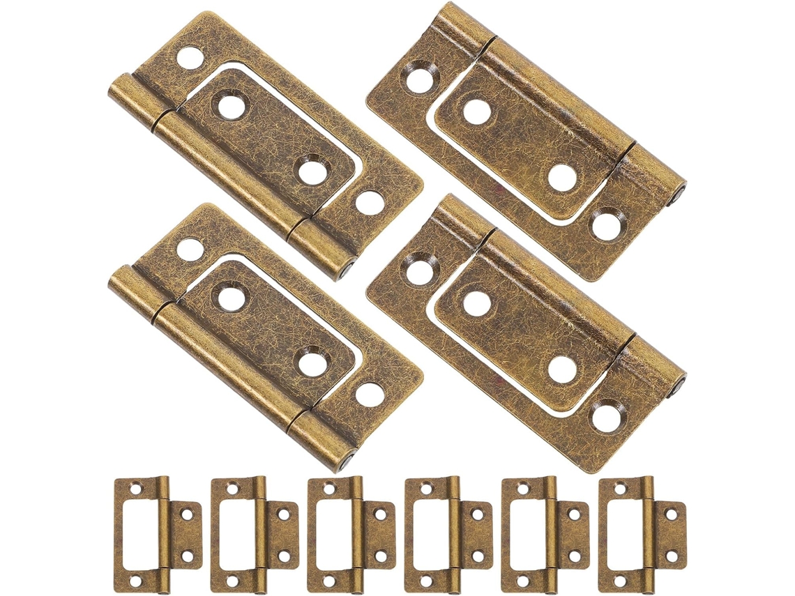 Dobradiças Para Móveis Pretyzoom, 12 Peças, Latão Antigo, Ferragens Para Portas De Correr, Dobradiças Resistentes Para