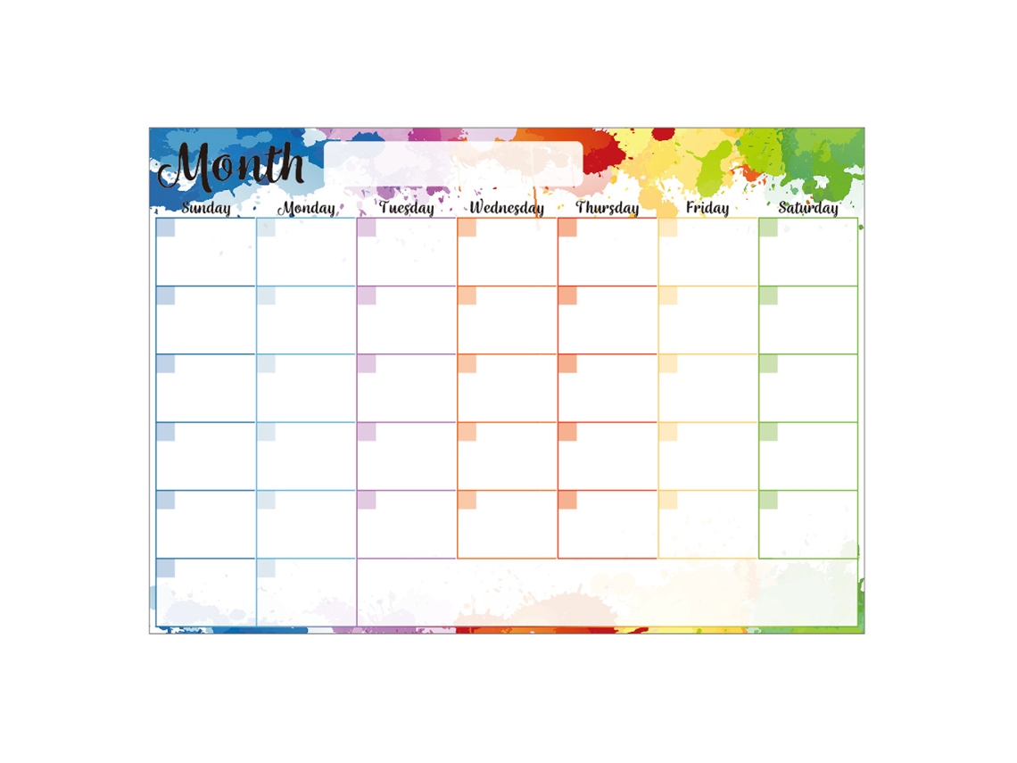 Quadro Branco Magnético Flexível para Geladeira, Planejador Mensal/ Semanal e Calendário BRILVIBERA
