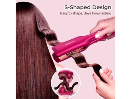 Crimper Hair Waver Barrel Curling Iron Aquecedor de 1 Polegada Auto Shut-Off Ajustável Fácil Longa Duração Calor 320 ? - 430 ?