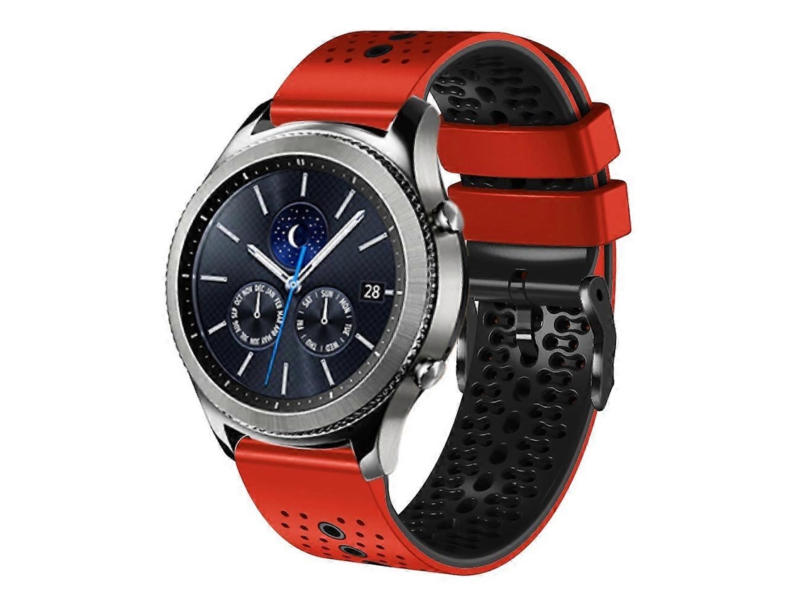 Pulseira De Silicone Perfurada Bicolor De 22 Mm Para Samsung Gear S3 Classic