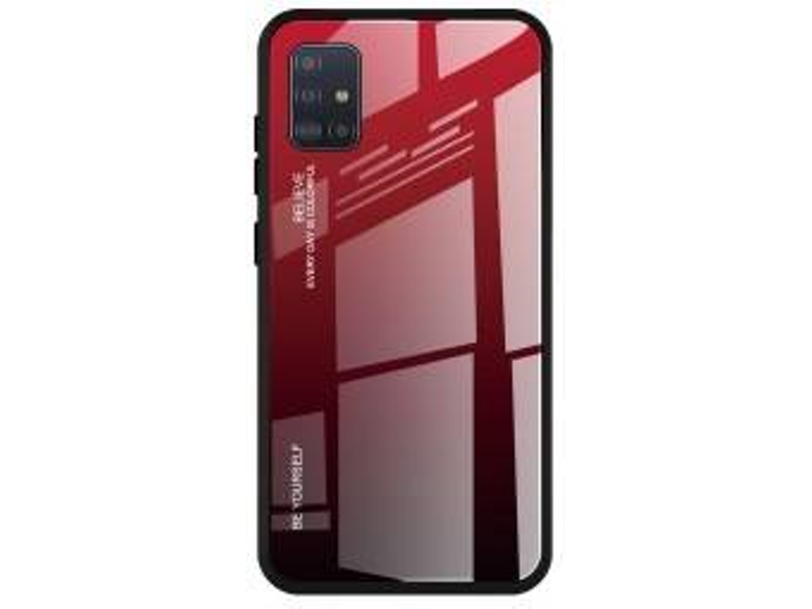 Película Samsung Galaxy A51 LMOBILE Vidro Temperado Preto- Vermelho