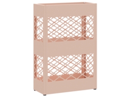 Conjunto 1 Suporte De Guarda-sol Vidaxl Rosa Aço (28 X 12 X 41 Cm)