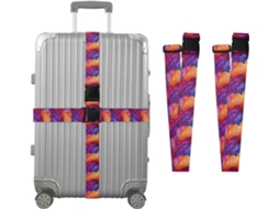 Conjunto De 2 Cintas Bagagem Com Textura Abstrata Fumaça Para Malas, Cintas De Viagem, Acessórios Para Cintos, Conector