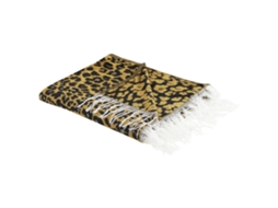 Manta Decorativa Beliani Jamune De Acrílico, Poliéster Marrón 130x170x0.3