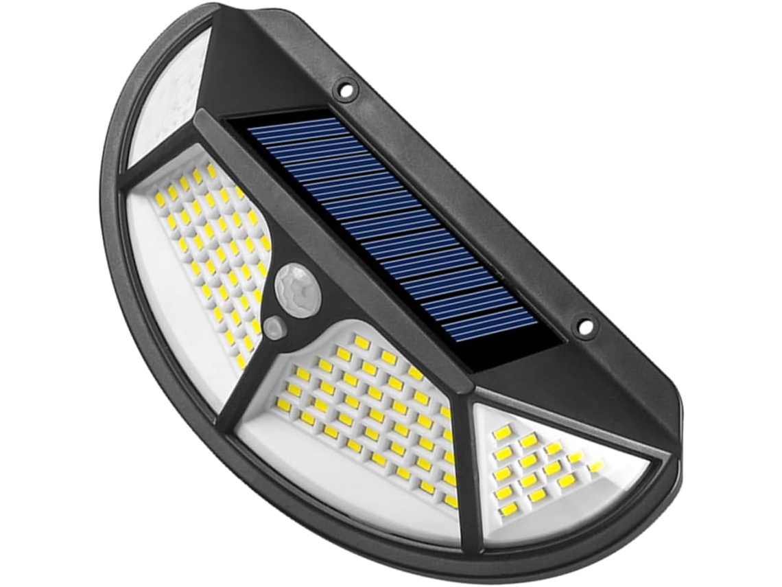 Luminária De Parede Solar Com Sensor De Movimento, Montagem Lateral, Led À Prova D'água, Para Uso Externo Em Jardins, Pátios E Cercas.