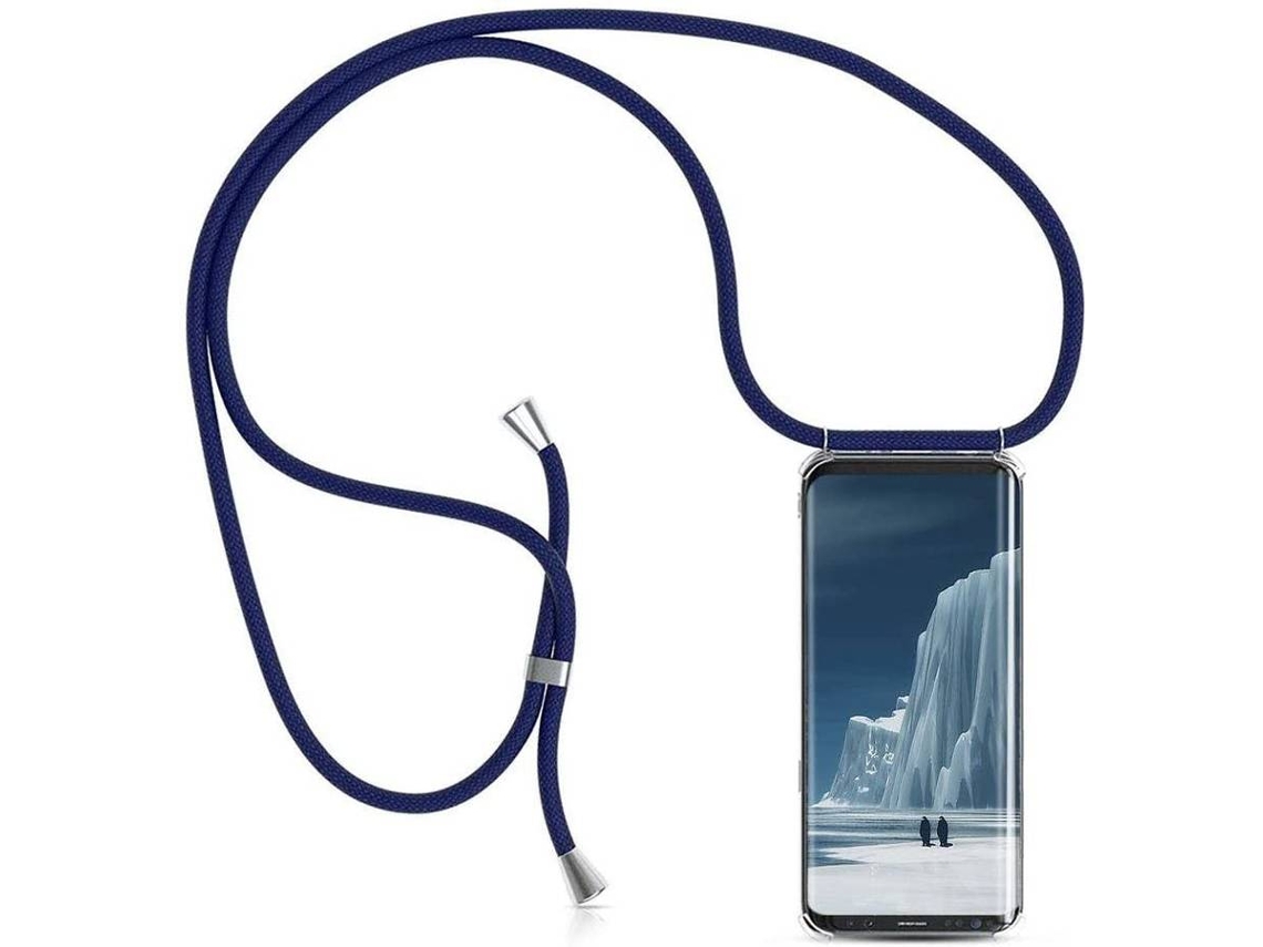 Capa Samsung Galaxy S9 HONGWE. Com corda Transparente/Azul