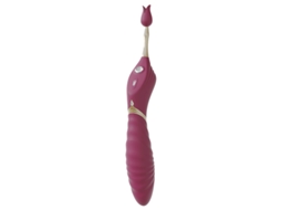 Vibrador de Massagem de Silicone de Cabeça Dupla de 10 Frequências para Mulheres Roxo YIZHOOD