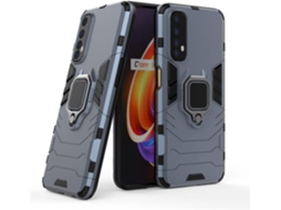 Capa Militar Anel Kk para Oppo Realme 7 Pro HONGWE. Anti-Choque Azul