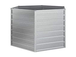 Garden Raised Bed, Garden Raised Beds Vidaxl Prateado Aço (129 X 129 X 77 Cm)