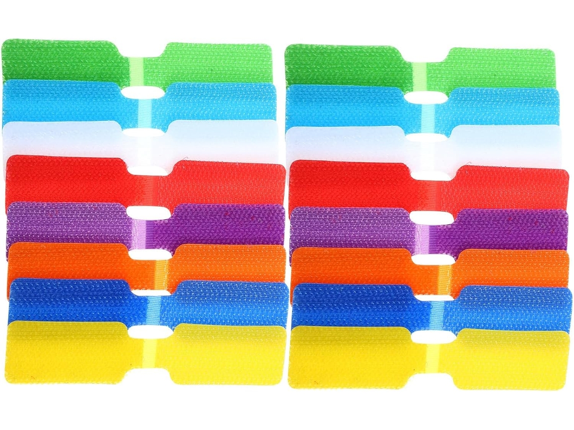 24 Peças De Abraçadeiras E Etiquetas De Nylon Flexíveis Para Cabos.