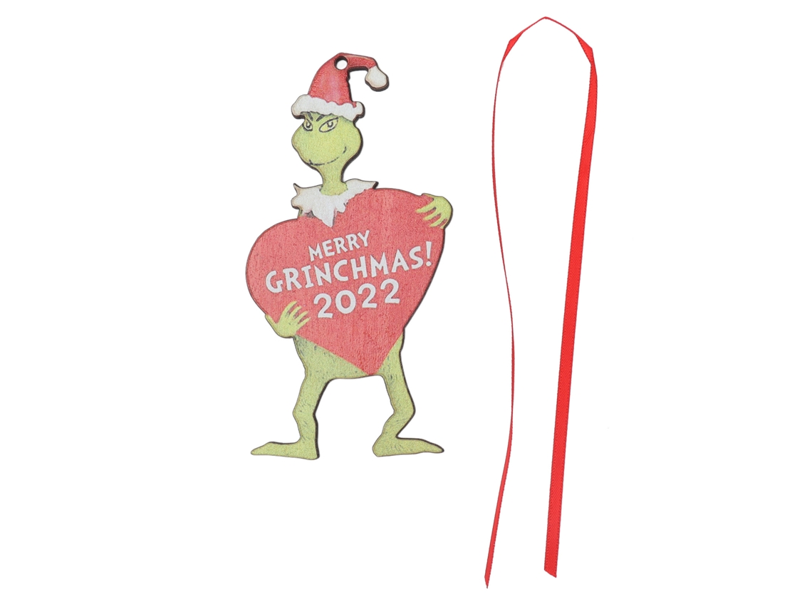 Laxiscreed Pingente De Monstro De Cabelos Verdes Em Madeira Para Decoração De Natal, Quarto Ou Escritório