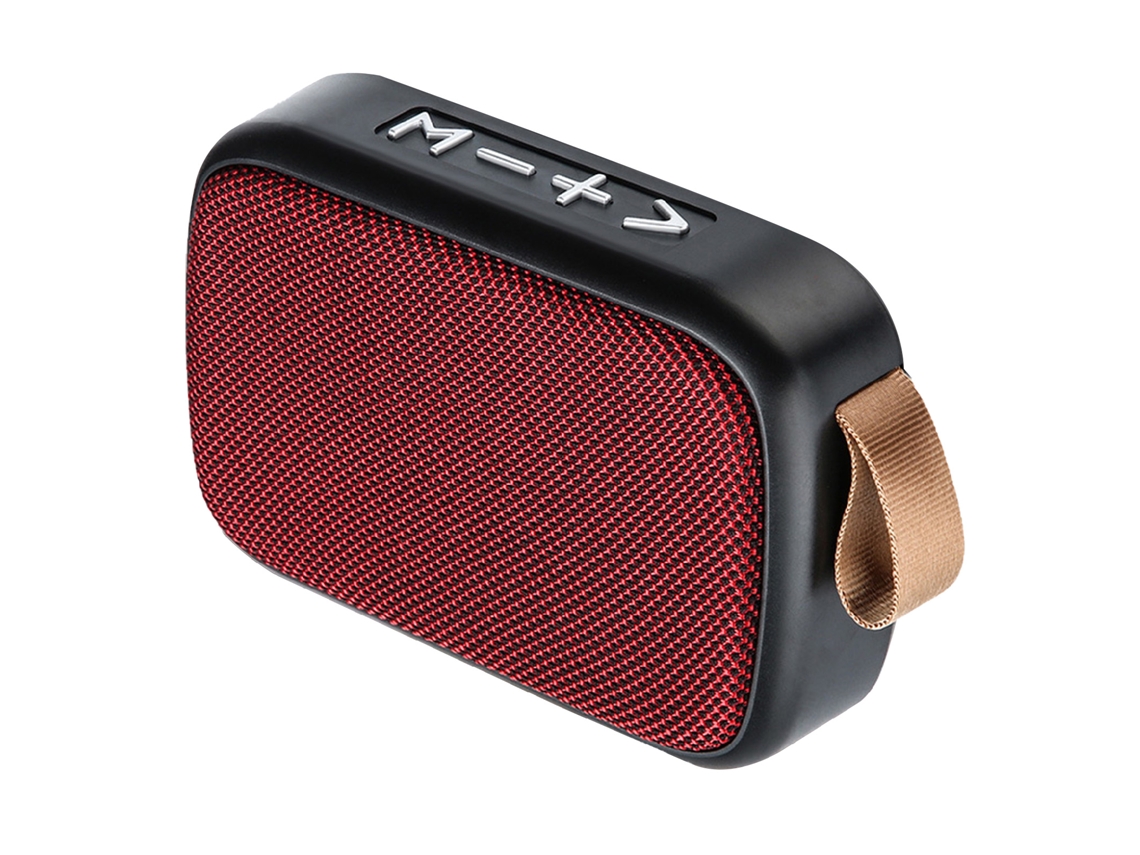 Caixa de Som Bluetooth Portátil Ao Ar Livre, com Subwoofer, Slot Tf, Vermelha. EOOCOO