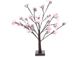 Luminária De Mesa Cocoarm Com 24 Leds, Fio De Cobre E Pvc, Em Formato De Flor Cerejeira, Luz Branca Quente, Alimentada