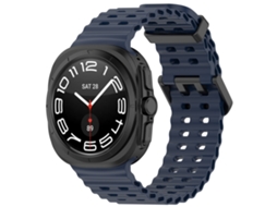 Bracelete De Silicone Para Samsung Galaxy Watch Ultra2 47mm Azul Meia-noite