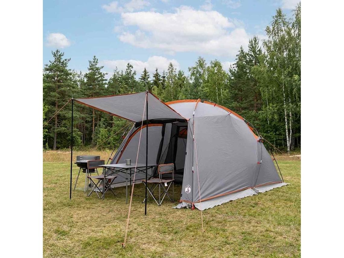Vidaxl Tenda Túnel Cinza E Laranja 361 X 235 X 147 Cm