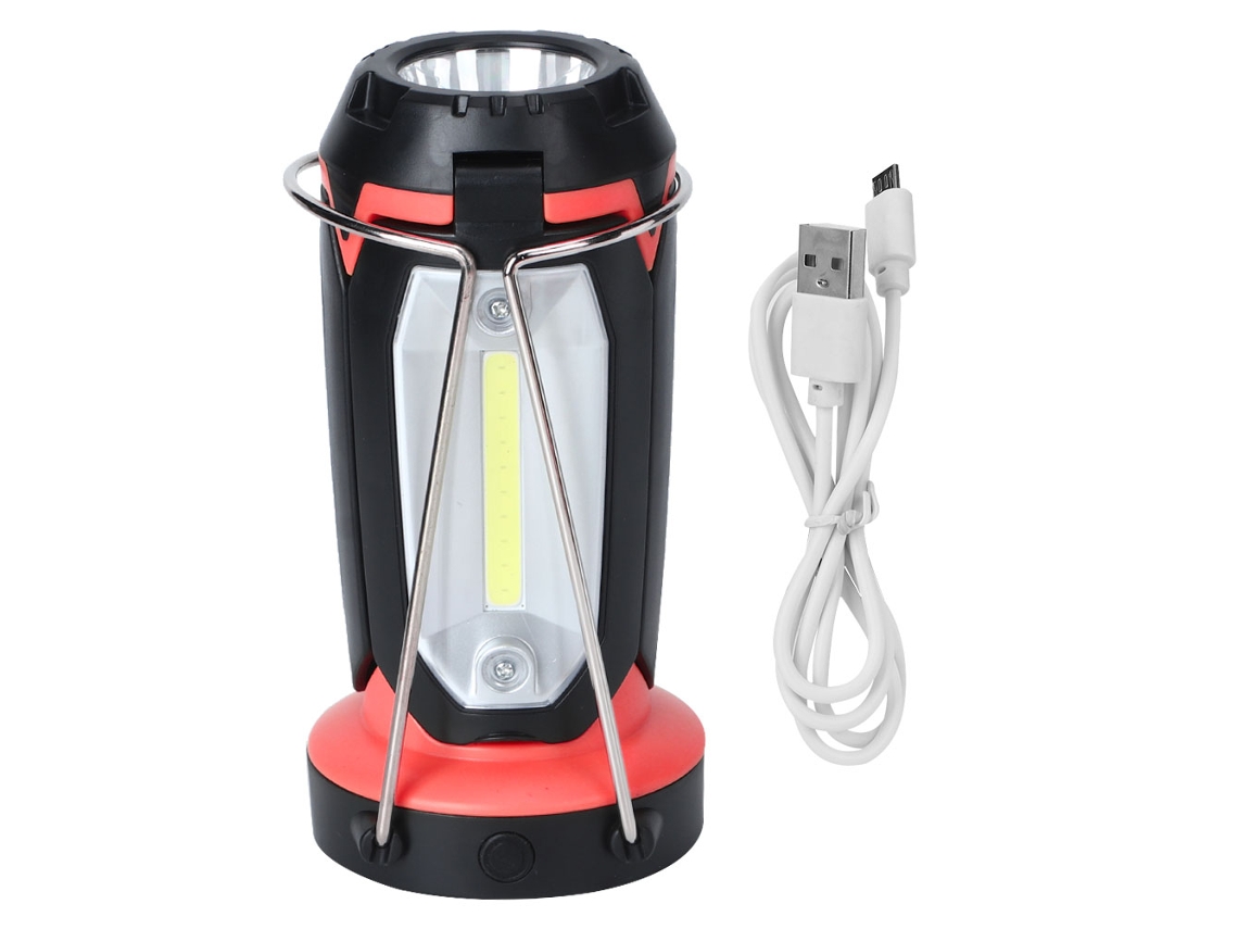 2026 lanterna de Acampamento Led Multifuncional Cob Portátil Lanterna Led para Acampamentos Vermelha