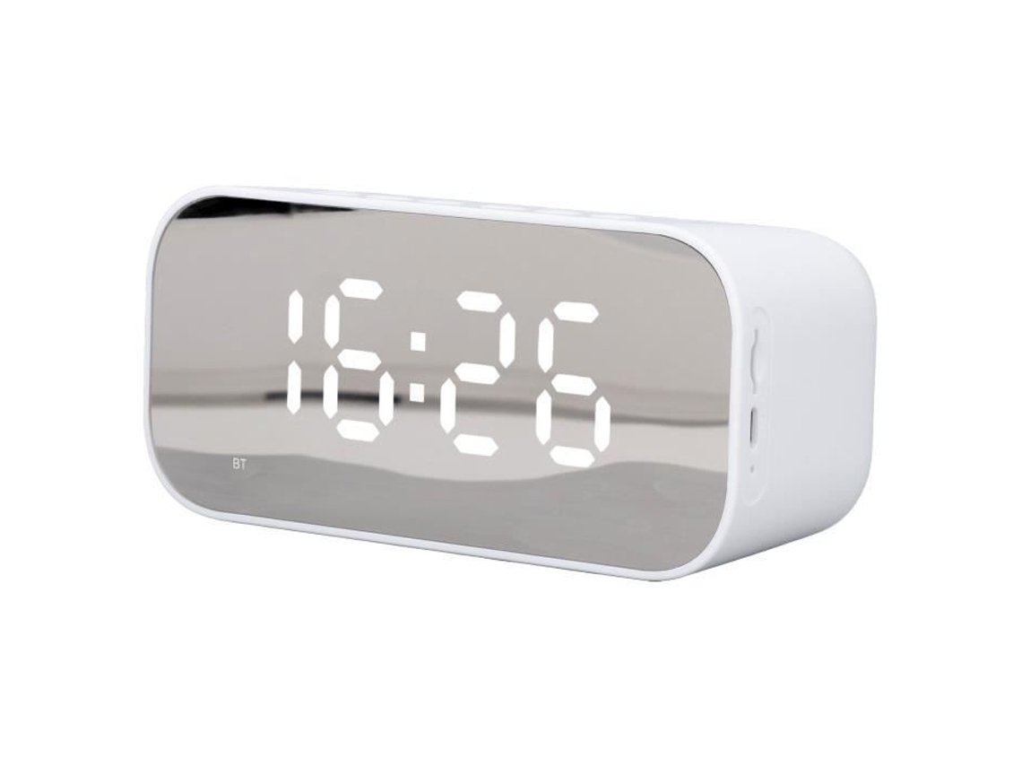Rádio-Relógio HURRISE Rádio-Relógio Led Controle de Escurecimento Rádio-Relógio Fm 6 em 1 Brilho de 3 Níveis Rádio Do Carro Som Branco