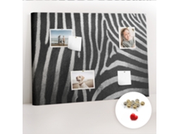 Quadro De Cortiça Com Impressão Padrão De Zebra Para O Quarto Das Crianças Espelharte (70x100 Cm)