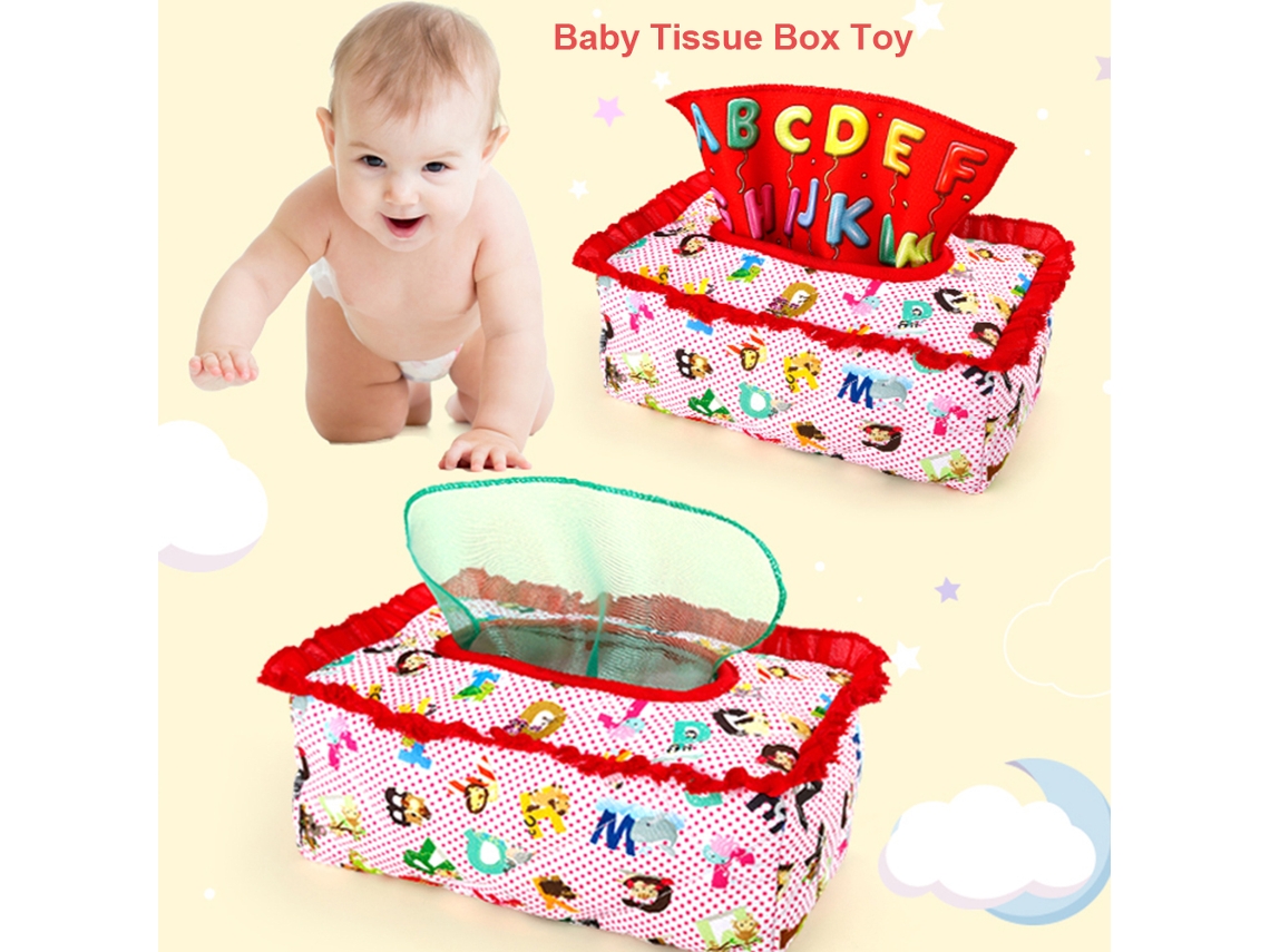 Mali brinquedo de Caixa de Toalhas Montessori para Bebê 6 12 Meses Brinquedos Sensoriais