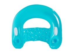 Espreguiçadeira Inflável U Em Pvc Transparente Azul Para Piscina, Com Suportes Para Copos E Alças Anti-derrapantes
