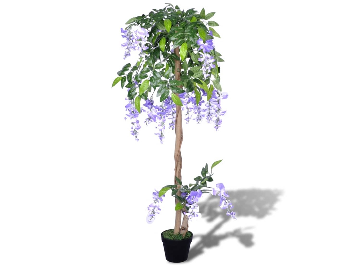Glicínia Artificial Com Vaso 120 Cm