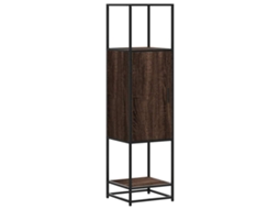 EXCLUSIVO DA MAISON: Guarda-roupa alto Castanho Carvalho em madeira e metal (35,5 x 35 x 139 cm)