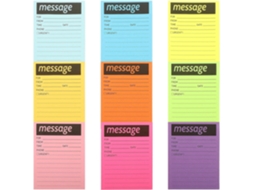 Lote De 9 Blocos-notas Adesivos Autocolantes Em Papel Colorido, Portáteis E Práticos Para Escritório