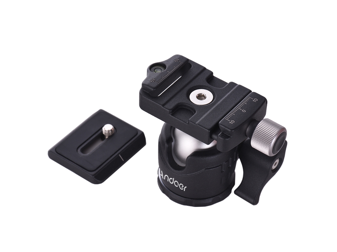 Raum-mini Cabeça De Bola Com Placa De Liberação Rápida Para Câmera, Iphone, Gopro E Telefones Móveis