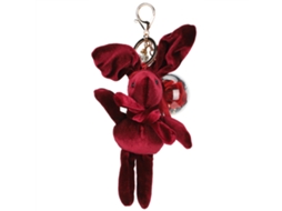 Chaveiro Coelho Fofo Flor Decoração Presente Bag Burgundy