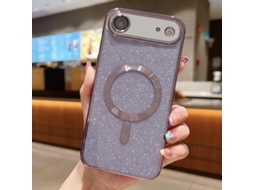 Capa De Tpu Para Iphone Air - Glitter - Acabamento Eletroplástico - Magsafe