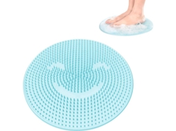 Scrubber De Pé Para Banho Silicone Com Vácuo Anti-deslizante, 31cm, Exfoliante, Cuidado Com A Pele, Azul
