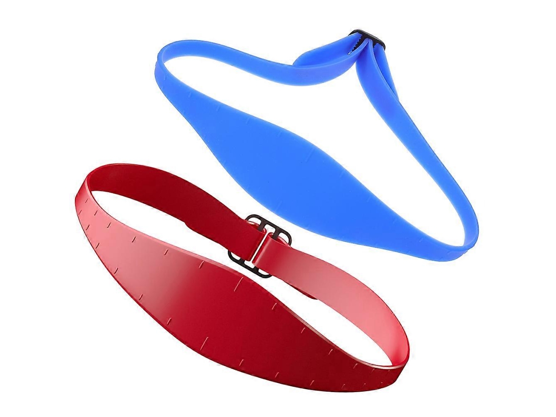 Faixa De Guia Para Modelar Barba, Silicone, Azul E Vermelho, Ajustável
