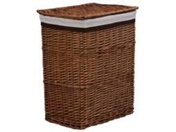 Vidaxl Cesto De Roupa Suja Salgueiro Castanho