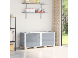 Vidaxl Colares P/ Paletes 3 Pcs 150x50 Cm Madeira Pinho Maciça Cinza