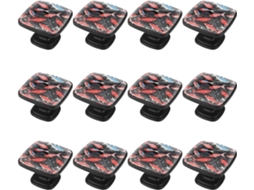 Puxadores Quadrados Para Armários De Cozinha, Puxadores Para Gavetas De Cômoda, 12 Peças, Desenho Abstrato De Peixes Do