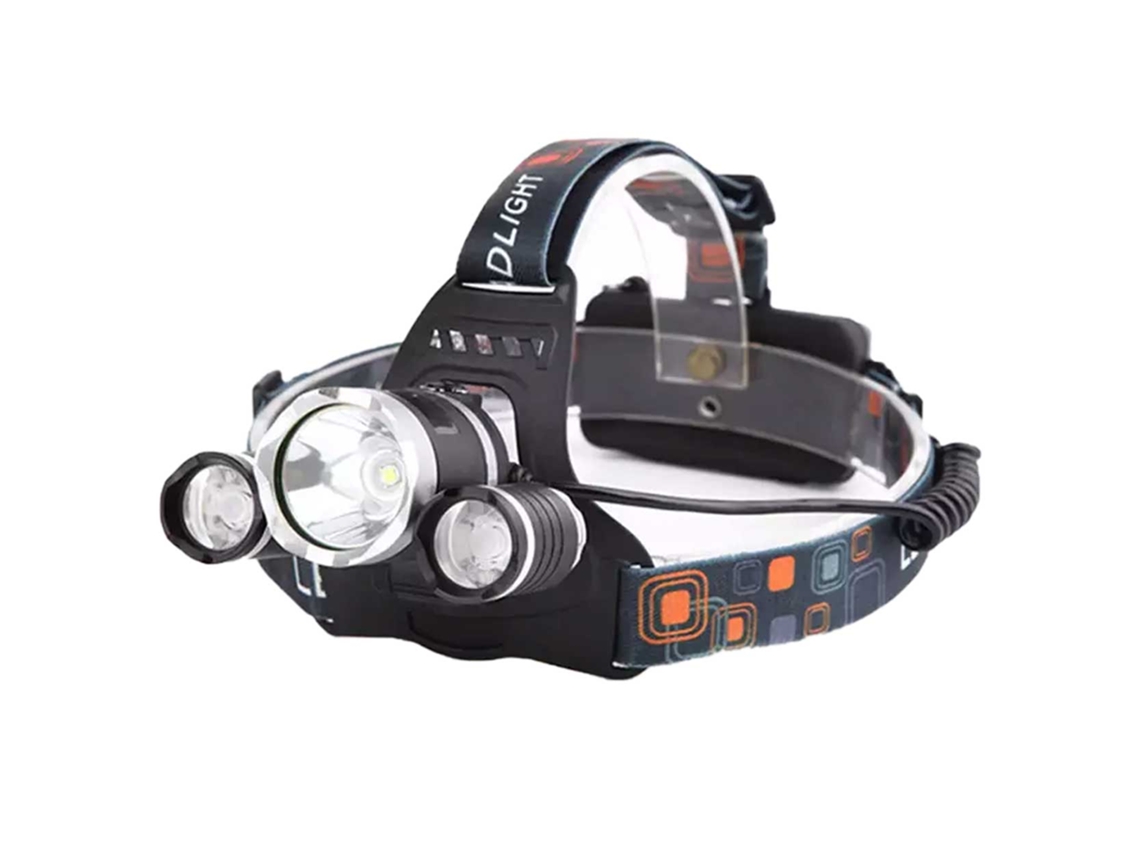 Lanterna de Cabeça Led Recarregável de 30 W, Preta BRILVIBERA