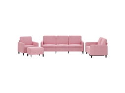 Sofa Set, Sofa Sets Vidaxl Cor-de-rosa Veludo (n/a)