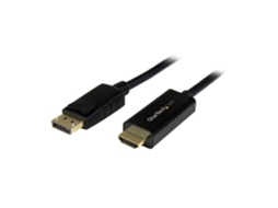 Lurelia Cabo Adaptador Displayport Para Hdmi 4k 30 Hz 3 M Macho Para Macho Preto, Áudio