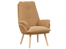 Conjunto 1 Poltrona Vidaxl Bege Poliéster (69 X 74 X 93 Cm)