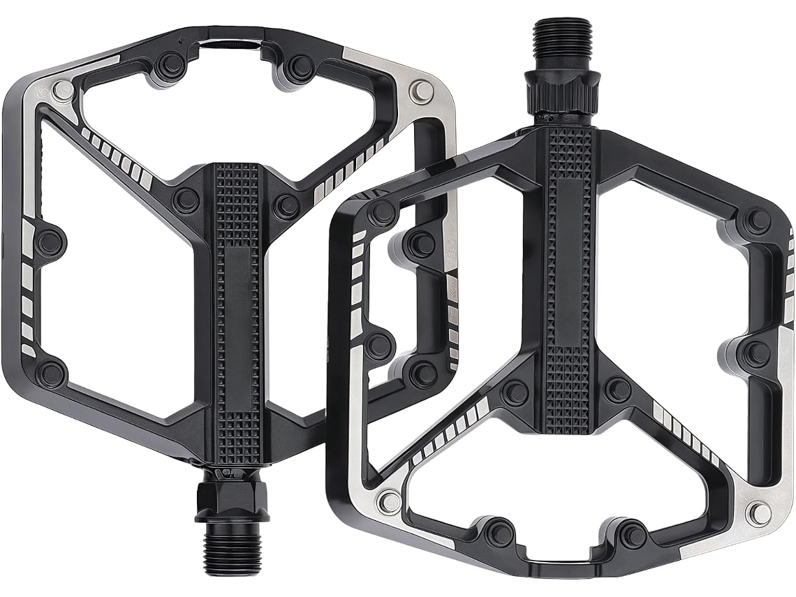 Conjunto De 2 Pedais Planos Para Mountain Bike, Em Liga Alumínio Com