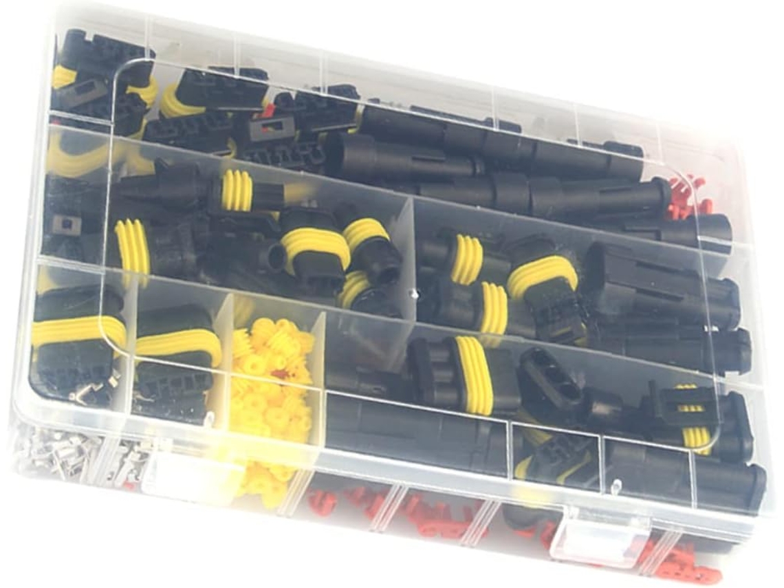 Conector Fiação Automotivo, Caixa Plástica em Prova D'água, Cobre Niquelado 352