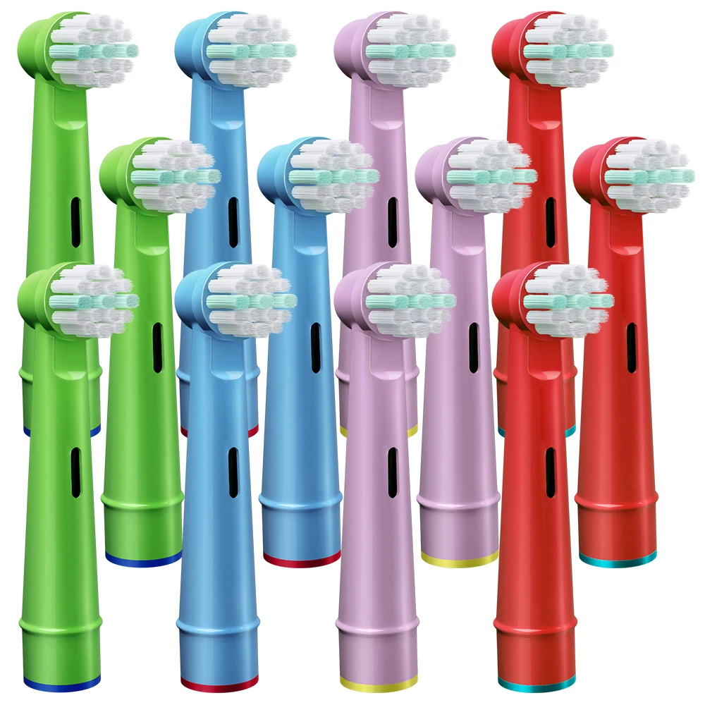 Compatível com cabeças de vassoura Oral-B/Braun infantis, cerdas duras.