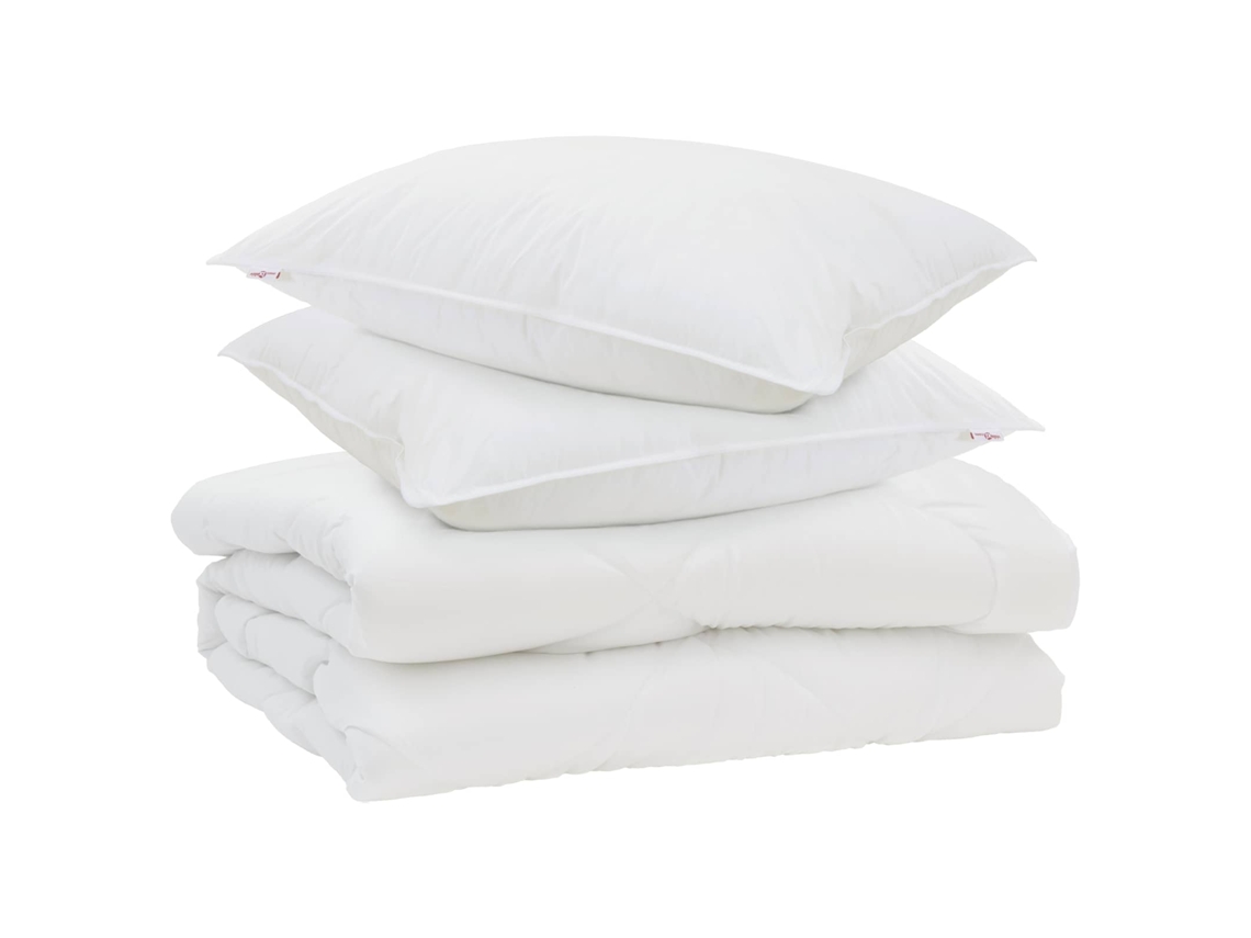 Edredão Com Travesseiro 3 Pcs | Edredom | Duvet Branco Microfibra