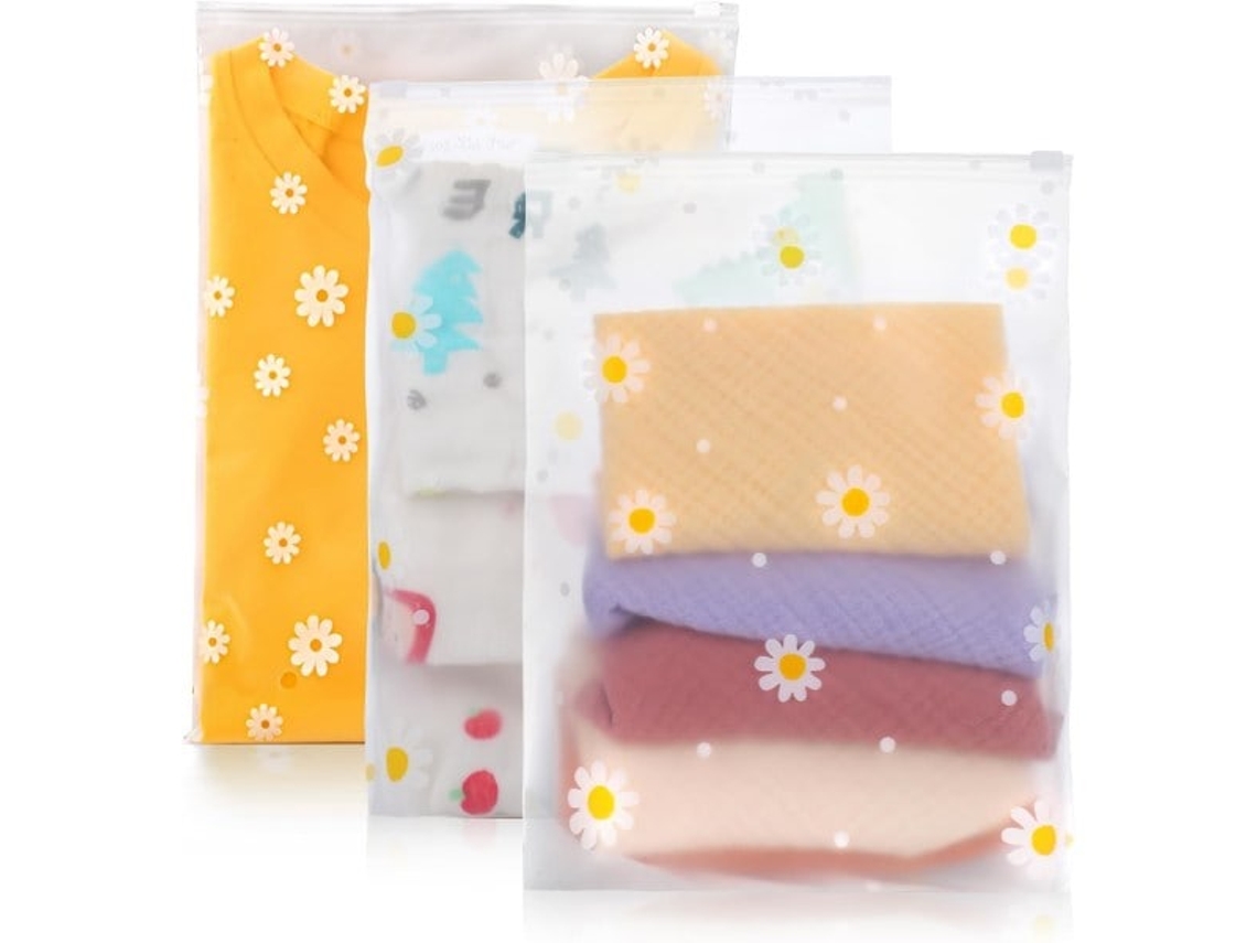 25 Unidades De Sacos Plásticos Reutilizáveis ​​com Fecho Zip, 20 X Cm, Ideais Para Hospital, Viagens, Roupas E Armazenamento gks