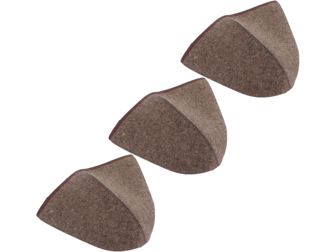 Conjunto De 3 Peças De Touca Para Sauna, Em Feltro De Lã Espessa, Oferece Proteção Completa Para O Cabelo E Pescoço.