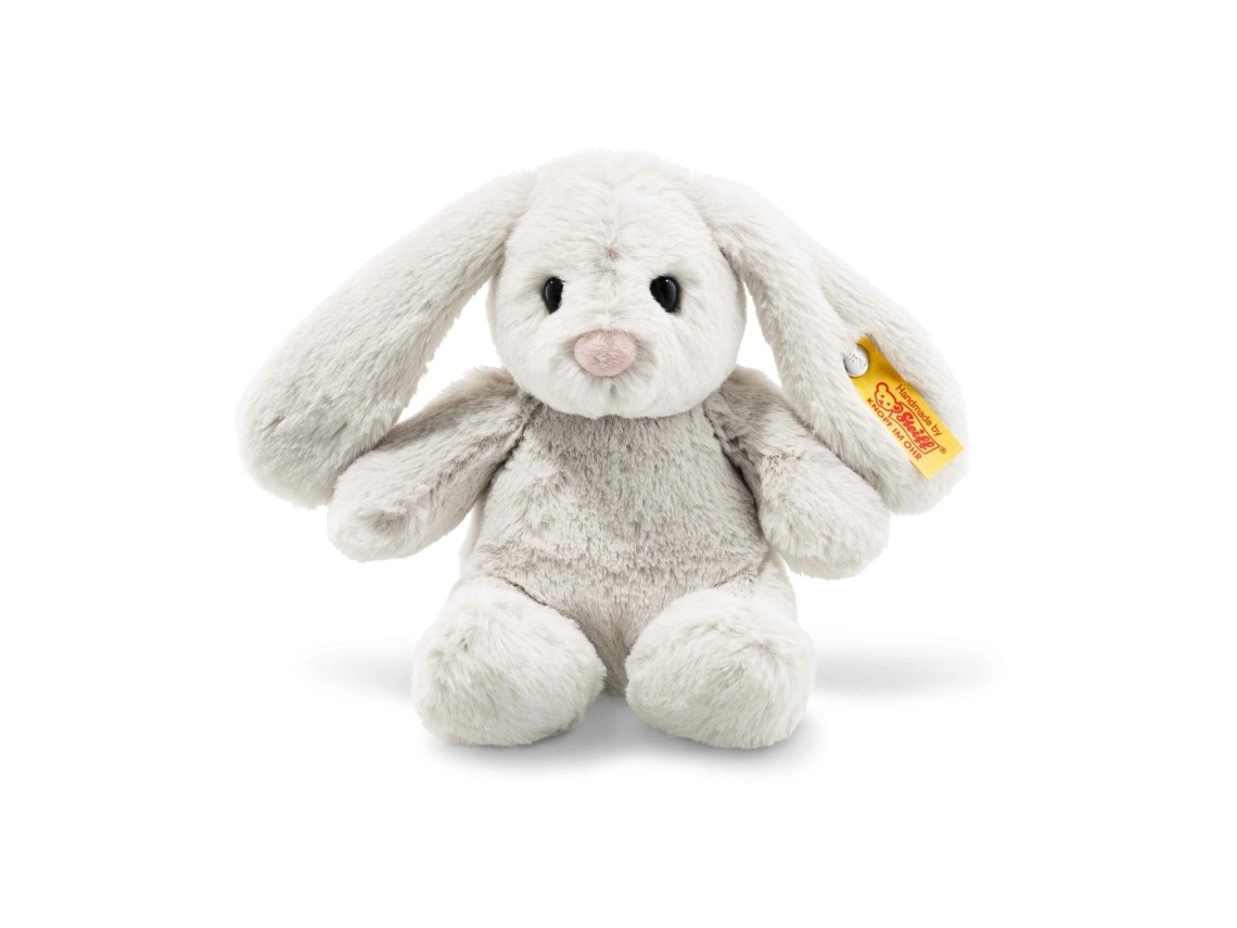 Coelho De Pelúcia Steiff Hoppie Amigos Macios E Fofinhos Cinza Claro 18 Cm