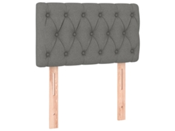 Cabeceira de Cama Tecido Cinzento Escuro MAISON EXCLUSIVE (80x7x78 cm)