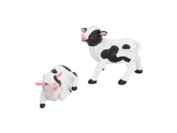 Figurina De Vaca Resina Decorativa Jardim 2pcs