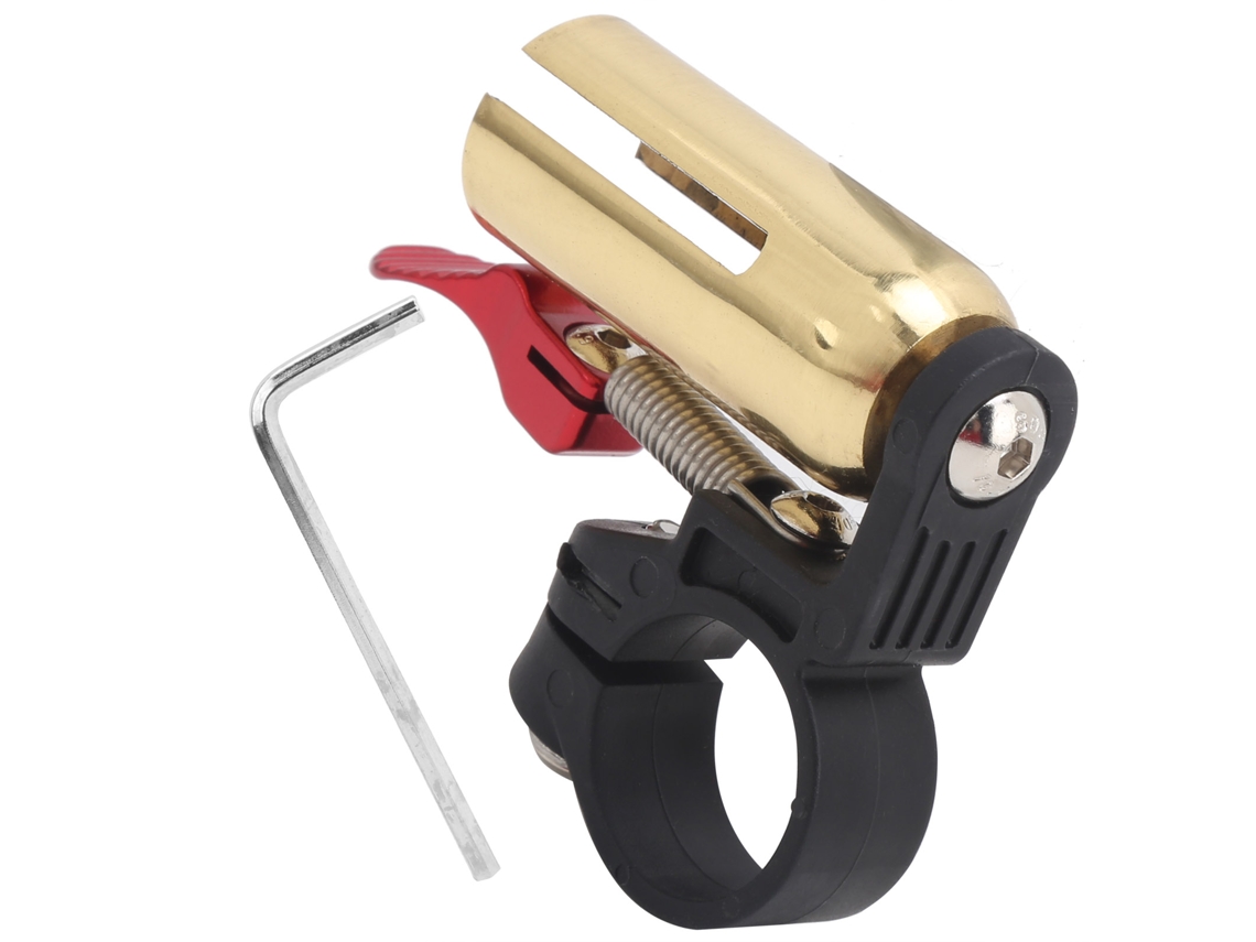 Campainha para Bicicleta, Som Nítido, em Cobre, para Guidão, para Mtb, Dourado, Estilo Retrô AQUAFORGE
